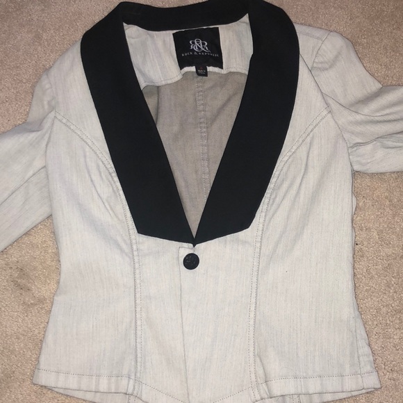 Rock & Republic Denim Tuxedo Jean Jacket - Picture 7 of 7